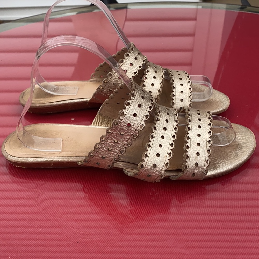 Kate spade gold leather sandals size 10 - Picture 2 of 7